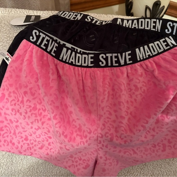 Steve Madden Black and Pink Lounge Shorts set of 2 , comfy soft from wst -hm 11” - Picture 5 of 6